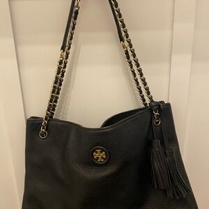 Tory Burch Black Leather Shoulder Bag